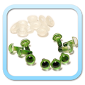 Yeux de sécurité Safety eyes - 6mm Vert Green - FROGandTOAD Créations